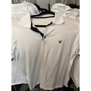 White Polo Men's M Tee Shirt Black Accents Professional T-Shirt